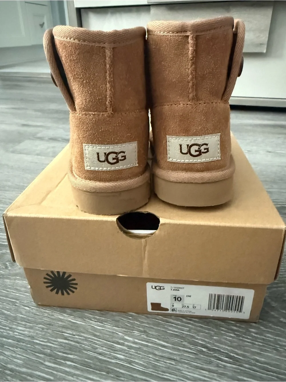 UGG Chestnut Suede Shearling Lined Short Boots